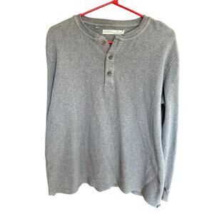 Criquet Shirt Men's Thermal Henley Gray M Casual Athleisure Outdoors Hiking